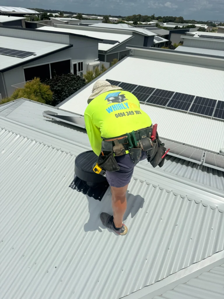 solar whirlybird installation team