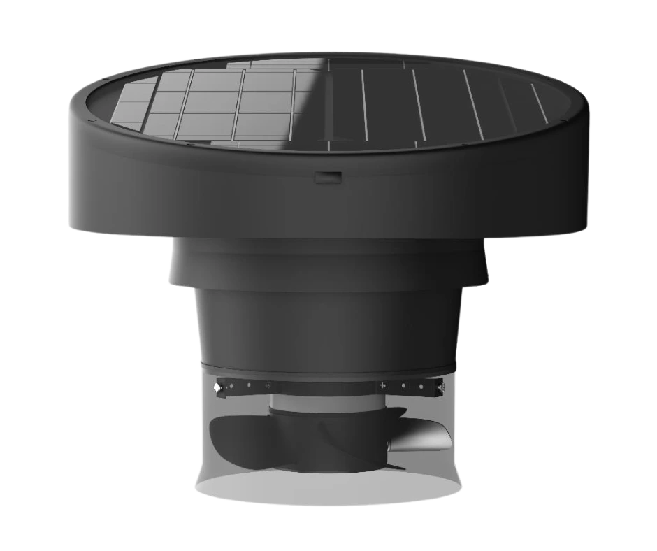 Solar roof whirly bird